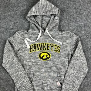 Reflex Hoodie Mens Size M Gray Iowa Hawkeyes Pullover Sweatshirt NCAA Football
